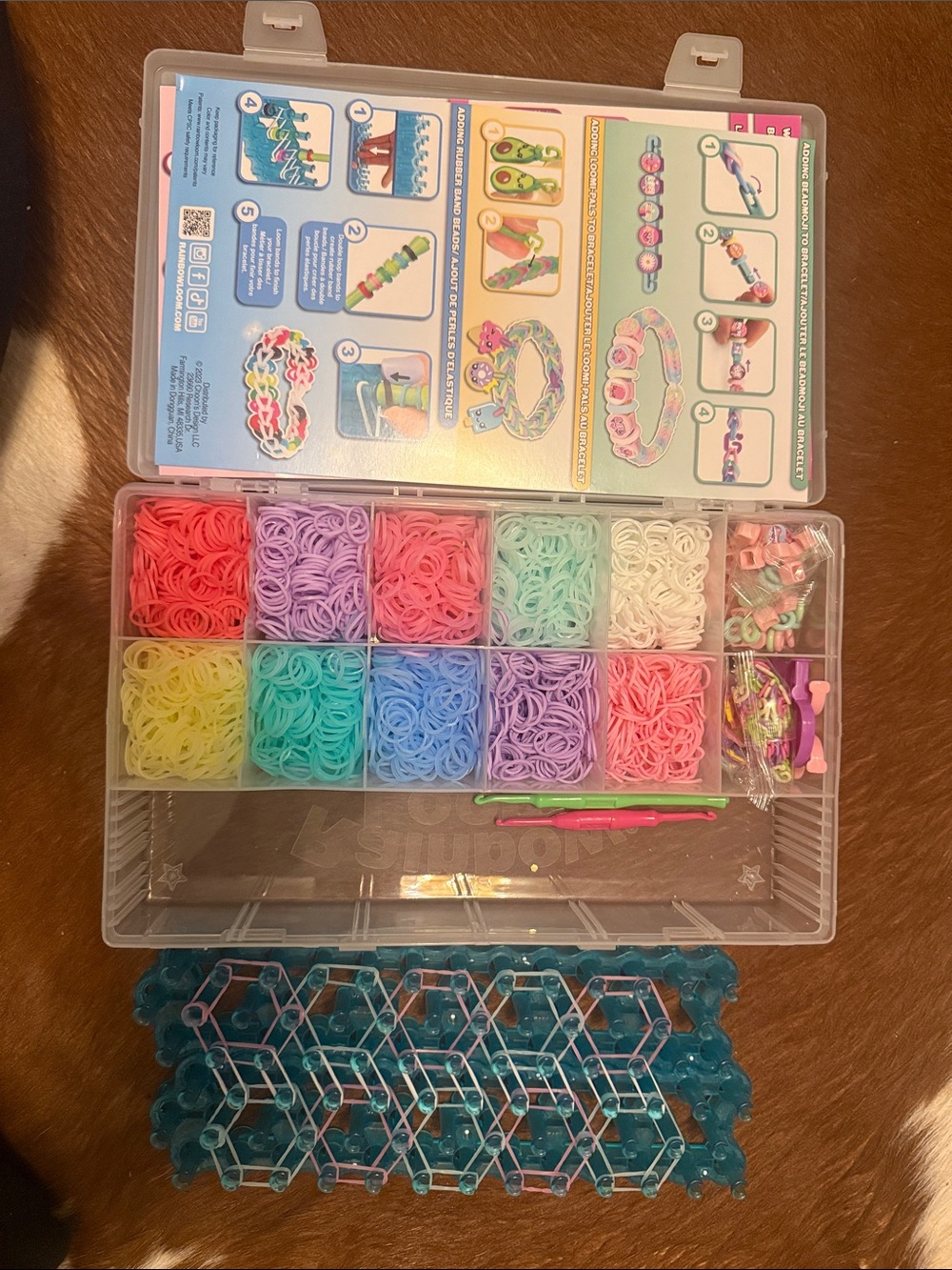 Kids Rainbow Loom Bracelet Craft Kit - Pastel Multicolor